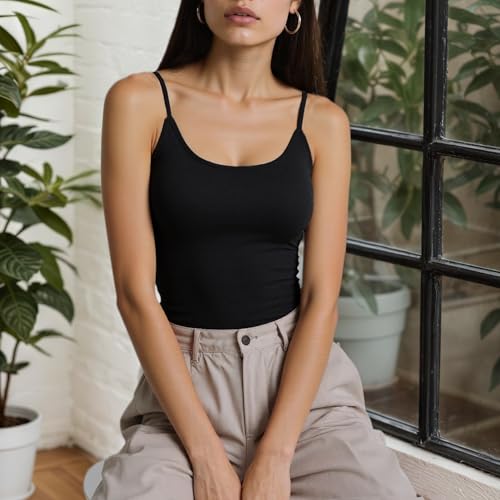 Women's Tank Top Sleeveless Strap Fitted Camisole Yoga Workout Athletic Shirts 20253