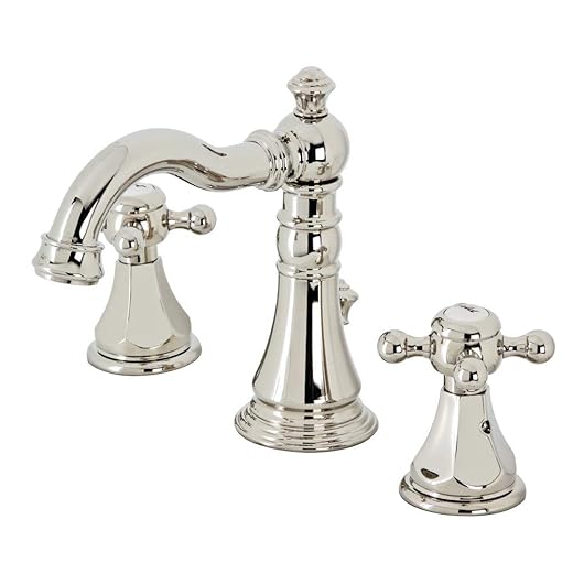 Kingston Brass FSC1979BX Metropolitan Widespread Bathroom Faucet, Polished Nickel, 11 x 5.19 x 6