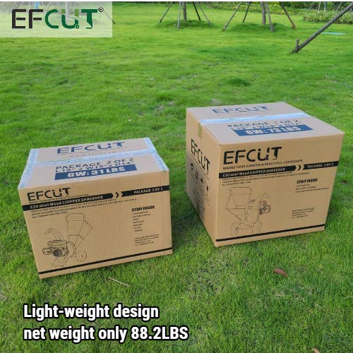 EFCUT C30 Mini Wood Chipper Shredder Mulcher 7 HP 212cc Heavy Duty Engine Gas Powered 3
