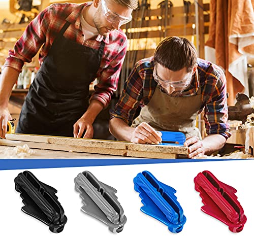 4 Pieces Center Scriber Center Marking Tool Line Scriber Woodworking Offset Marking Center Finder Wood Scribe Marking Gauge Line Positioning Measuring Ruler For Carpentry Diy, 4 Colors #TOP6