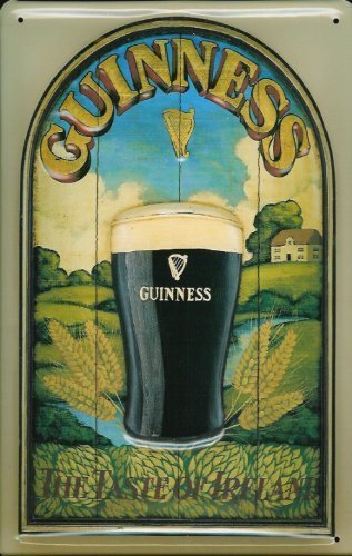 Buddel-Bini Versand - Cartel decorativo (metal), diseño nostálgico de Guinness Taste of Ireland