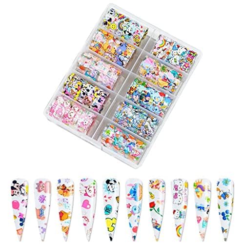 Bolt bee Nail Art Glitter Sugar Powder, Holographic, 12 Bottles, Nail Art Decoration (Sticker)-image-46