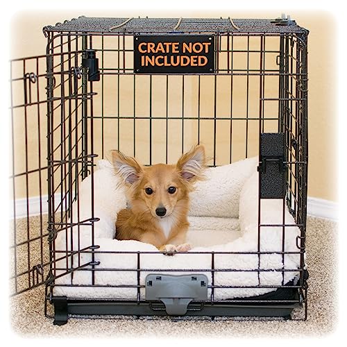 K&H Pet Products Ultra Plush Deluxe Bolster Dog Crate Pad - Plush Dog Bed & Kennel Mat, Portable, Indoor - Fleece Small