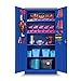 Werkzeugschrank TC01A Werkstattschrank Garagenschrank Universalschrank Lagerschrank Pulverbeschichtet Flügeltüren Stahlblech 185 cm x 92 cm x 50 cm (blau)
