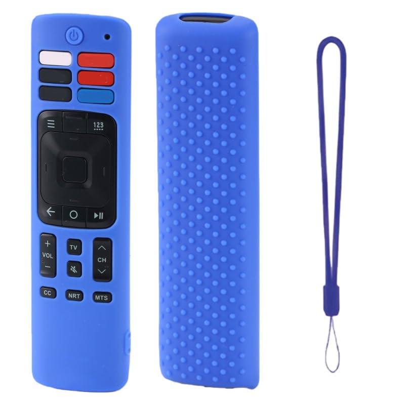 Soft Silicone Protective Housing Case for Hisense ERF3A69 ERF3R69 ERF3I69 ERF3S69 ERF3N69 ERF3A69 for Toshiba CT-95003 Remotes Anti-Scratch Drop-Proof Non-Slip Dust Cover (Blue)