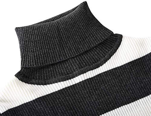 Image of Rocorose Women's Ribbed Turtleneck Sweater Long Sleeve Knitted Solid Pullover