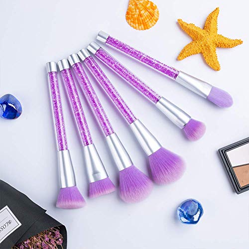 UNIMEIX Makeup Brushes 15 Pieces Makeup Brush Set Premium Face Eyeliner Blush Contour Foundation Cosmetic Brushes for Powder Liquid Cream Purple