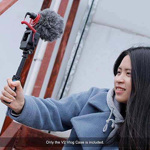 Carcasa Vlog para GoPro Hero 7 6 5 con zapata para adaptador de microfono 5