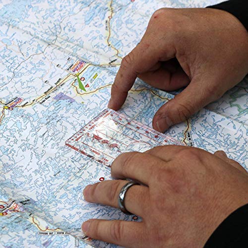 Image of Map Ruler Mirror Scale Navigation Compass Scouts Survival Outdoor Camping Kits