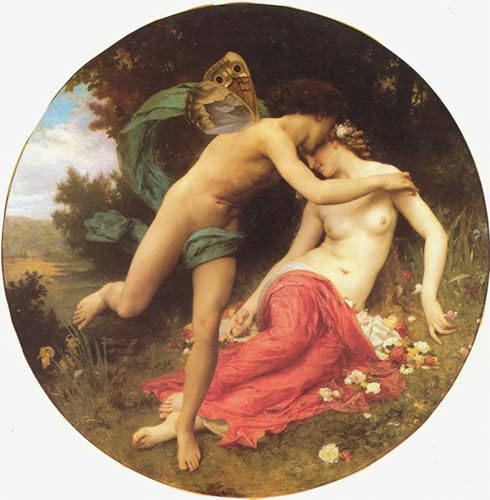 Toile Flore et Zéphyre Bouguereau aux finitions d'art pour une décoration haut de gamme