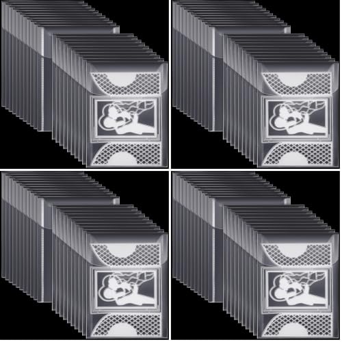 Image of Marspark 21 Pieces Clear Stamp and Die Storage Bag Pockets Resealable Plastic Seal Storage Envelopes Case Dies Stamp Pocket for Christmas DIY Paper Card Craft(5 x 7 Inch) (Pack of 4)
