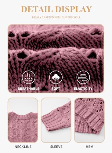 Image of Eytino Womens Plus Size Crochet Cardigan Sweater Long Sleeve Hollow Out Open Front Cardigans Outwear(1X-5X)