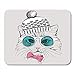 Produktbild Semtomn Mouse Pad Tierkatze Porträt Brille in Krawatte und Hut Bogen Mousepad für Notebooks, Desktop-Computer Mausmatten, Büromaterial