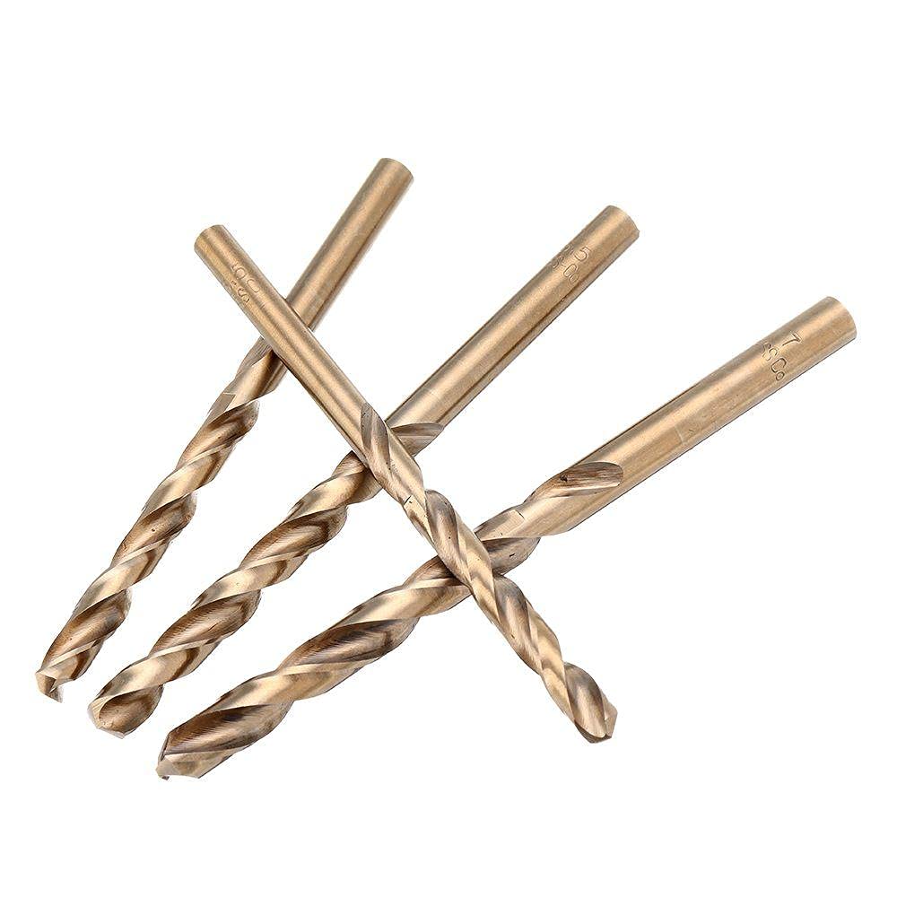 M35 BIT PRIVATO PRATIFICATO COBALTATO Set di punte a spirale HSS-Co con custodia in plastica per la perforazione in metallo in legno in acciaio inox-19 pezzi