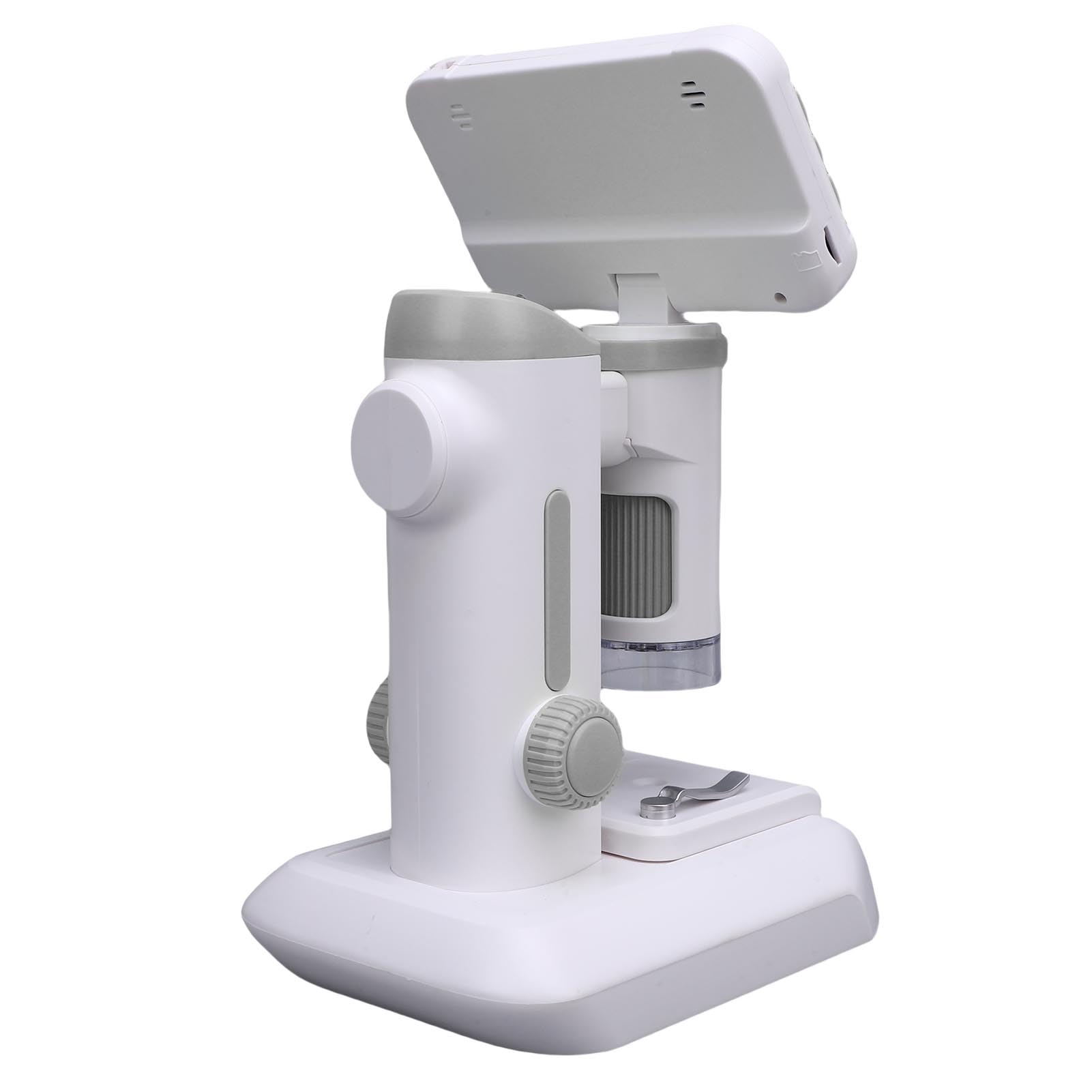 Microscopio Digitale per Bambini Microscopio da Tavolo Portatile 1600X per L'istruzione con Luce a LED, Ideale L'esplorazione dei Bambini Nelle Lezioni di Scienze (Grigio)