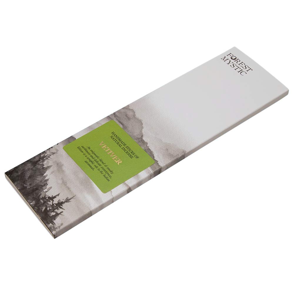 Forest Mystic Luxury Incense Sticks - 12 Scents - Handmade, Organic, Vegan & Natural (Vetiver, 25g)