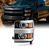 AKKON - Fits 2015-2019 Chevy Silverado 2500 3500 HD OE Projector Chrome Headlights Left Driver Side Replacement