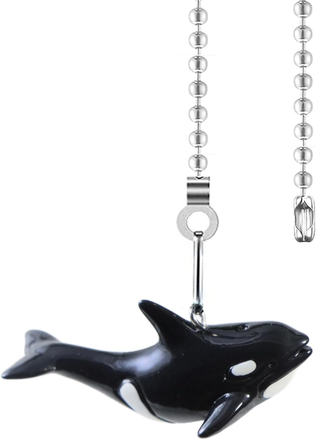 12" Easy-Install Ceiling Fan Pull Chain Set with Decorative Pendant - Extender & Ball Chain Connector for Light Pull Chains, Ceiling Fan Hanging Ornament Accessories (Astronaut)