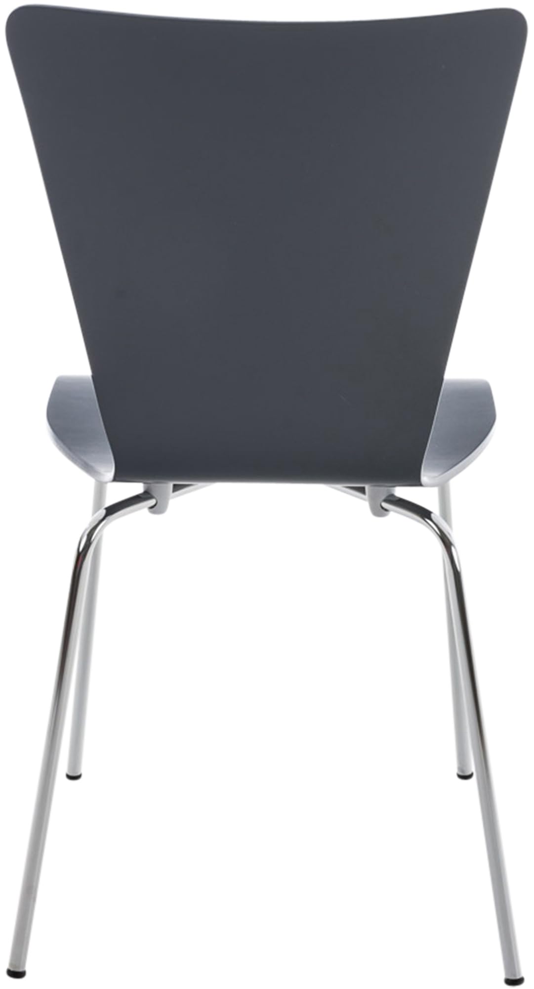 CLP Chaise empilable Aaron I Chaise de conférence Ergonomique avec Assise en Bois I Chaise Visiteur Peu encombrante avec Protections de Sol, Couleur:Gris