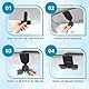 upbeat Brillenhalter für Auto Sonnenblende, Auto Sonnenbrillenhalter, Leder Auto Multifunktionaler Aufbewahrungsclip, Sonnenbrillen Halterung für Auto, Auto Visier Zubehör Karten Clip