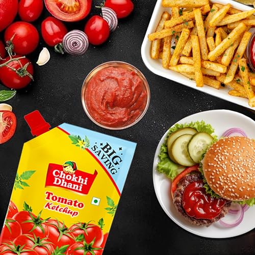 Image of Chokhi Dhani Foods Tomato Ketchup 950g | Classic Blend Made with Real Tomatoes | Rich, Thick & Tangy Taste | No MSG | 100% Vegetarian