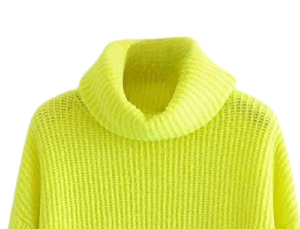 Rollkragenpullover Für Damen, Bonbonfarben, Langärmelig, Leichter Pullover, Lässiger Pullover, Lose Oberteile, Frühling, Winter, Herbst, Sweatshirt, Strickwaren, Grün, S