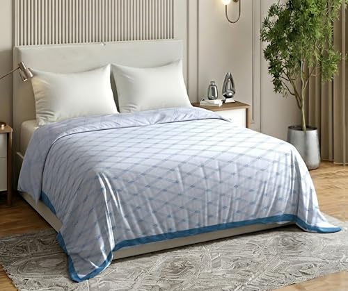 Image of RD TREND Cloud Cotton AC Summer Chadar for Sleeping | 210 TC Soft Lightweight Breathable Double Topsheet /Odhne Wali Chadar | Double Bed Bedsheet 90x100 Inch White