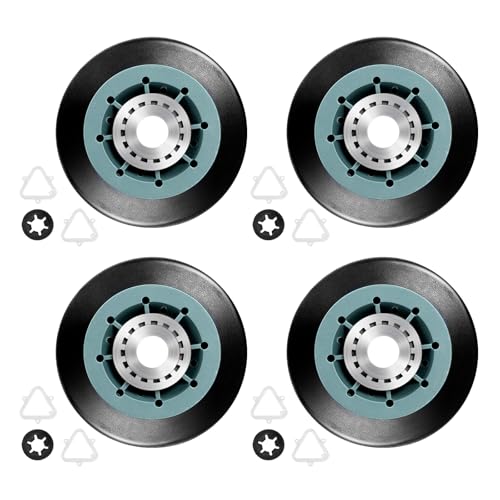 Upgraded EngPair (4 Pack) WPW10314173 & W10314173 Dryer Drum Support Roller Kit fits Whirlpool Kenmore Maytag for 3396801 349241T 8536973 8536974 AP6019303 PS11752609 PS347627 W10314171