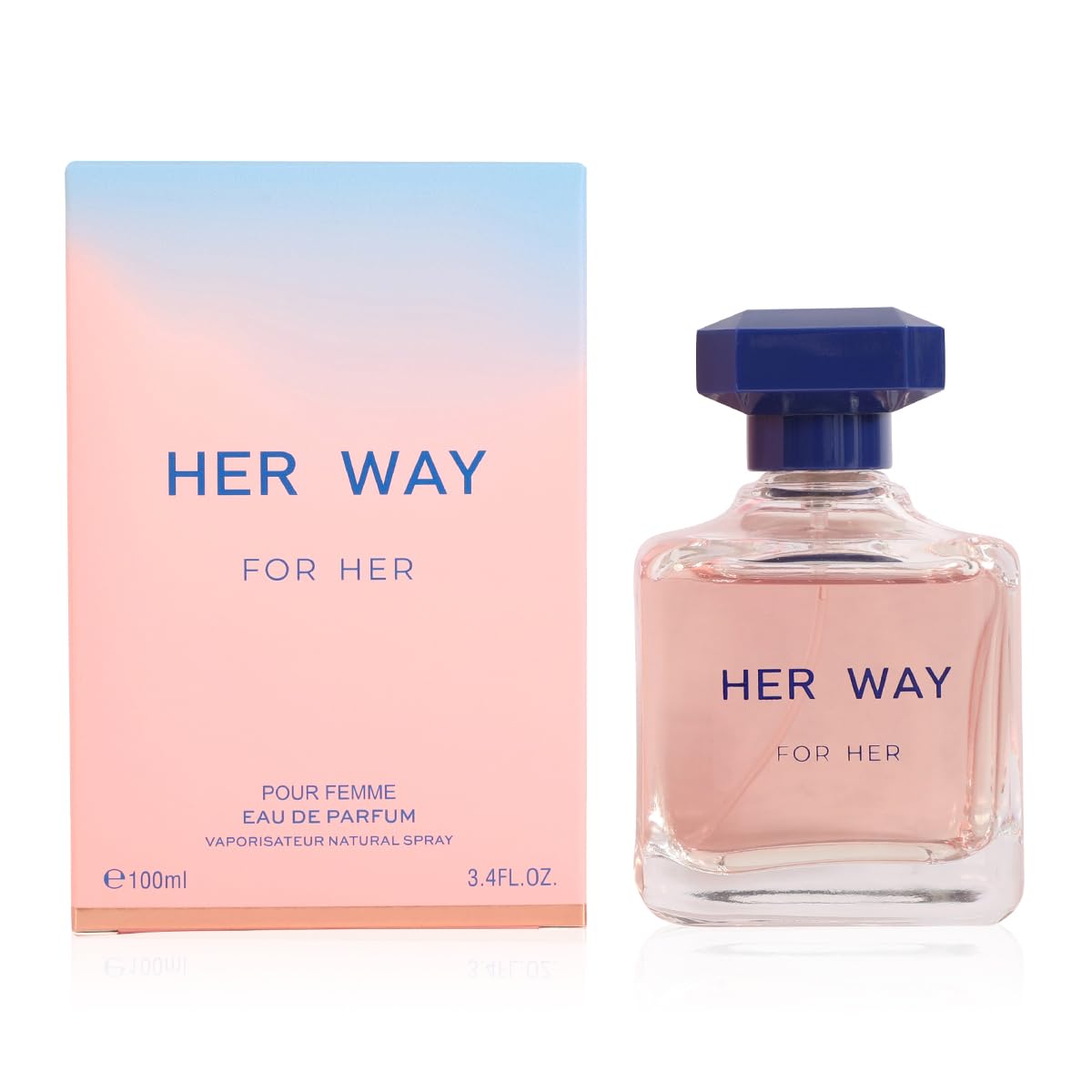Her Way Women’s Perfume Eau de Parfum – Fresh Floral Woody Vanilla Scent – 100ml / 3.4 fl.oz