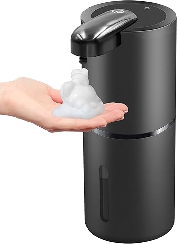 Miniatura 1 de Dispensador automático de jabón espumoso, dispensador de jabón eléctrico ajustable de 4 engranajes sin contacto para montaje en pared, recargable