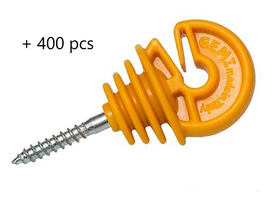 Recinto elettrico Kit con 1 Elettrificatore 220V + 2 Filo 1000 MT 6 Mm² + 400pz isolatori per paletti in legno + 2 Mandrini avvitasvita + 5 kit cancello + 5 tabelle segnaletiche recinti per cinghiali