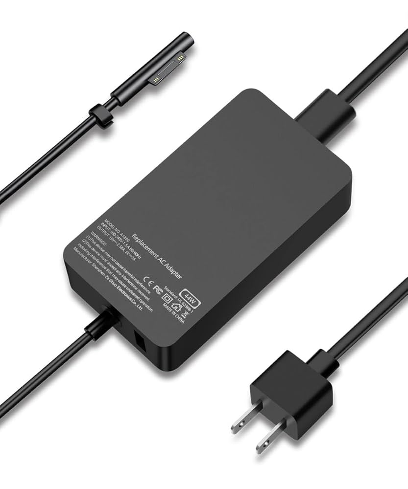 Amazon.com: Surface 充電器44W 15V 2.58A 電源供應器AC 變壓器