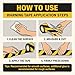 THKULKME 2 Inch x 110FT Black & Yellow Warning Tape Caution Tape | Strong Adhesive, Waterproof, Wear Resistant, Durable Safety Stripe for Floors Walls Stairs Industrial Home Garage Factory Equipment