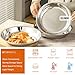 falichchch 6 Pcs Stainless Steel Plates 9.5 Inch, Stainless Steel Dinner Plates, Metal Lightweight Unbreakable Dinner Dishes Plates Set for BBQ, Snack, Salad, Appetizer, Fruit, Cookies