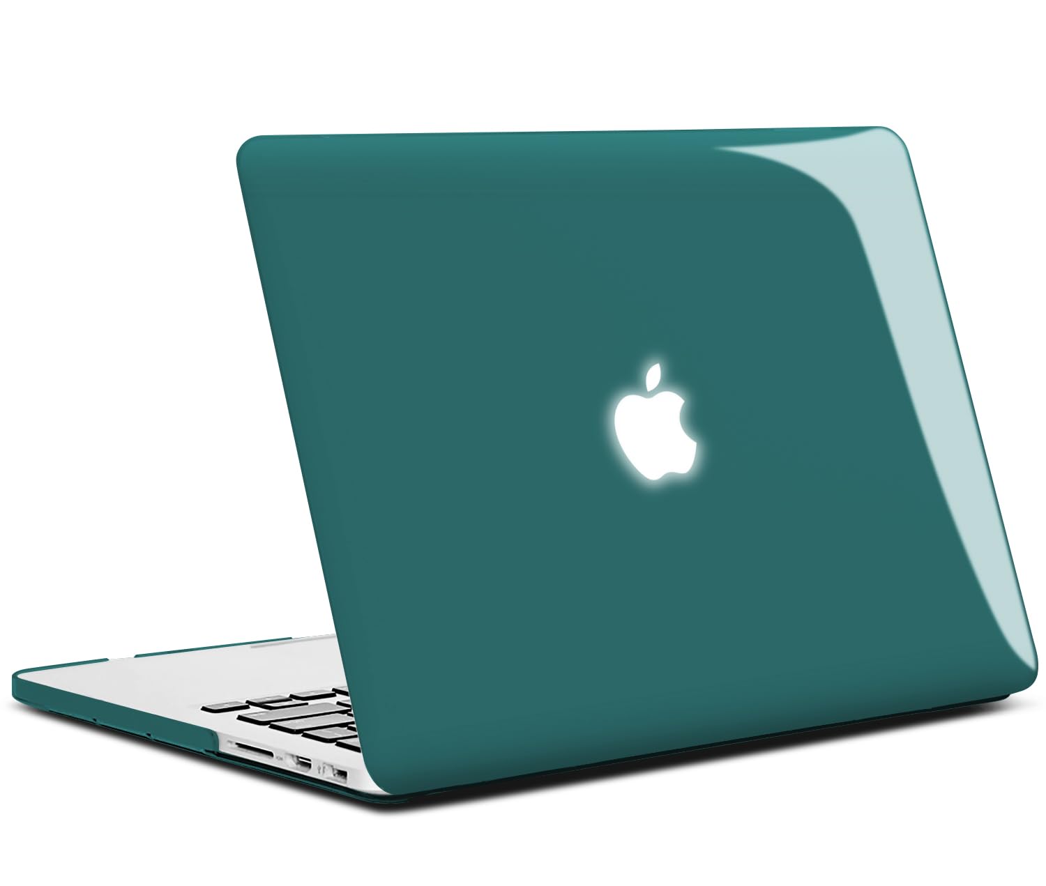 TECOOL Cover MacBook PRO 15 Pollici Retina 2015 2014 2013 2012 Pubblicazione Modello A1398, Case Custodia Rigida Plastica e Copritastiera Layout Italiano in Silicone, Cristallo verde acqua
