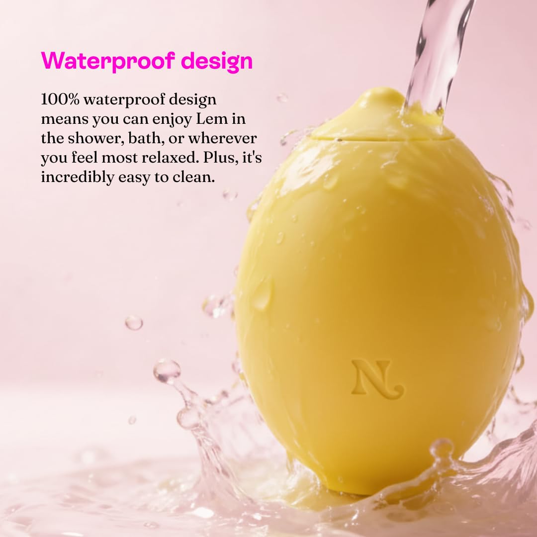 Hello Nancy Massager Device for Women, Handheld Air Suction with 12 Intensities, Discreet Lemon Shape for Comfort and Relaxation, Compact Travel Friendly Massager for Daily Wellness and Stress Relief