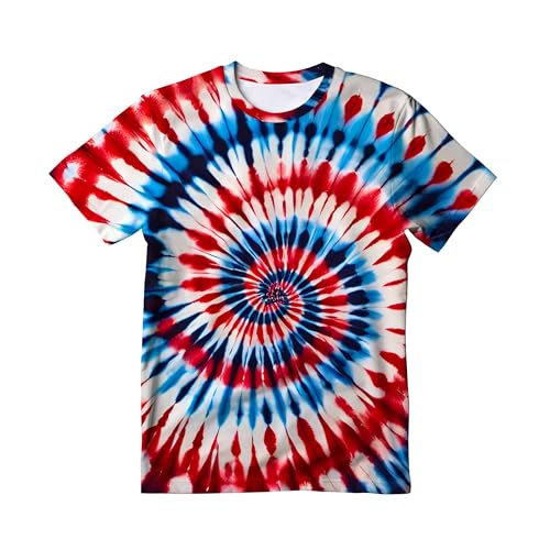 Image of Kids Tie Dye T-Shirt,Children Hippies Senior Tie Dye Tee Tshirt for Boys Girls