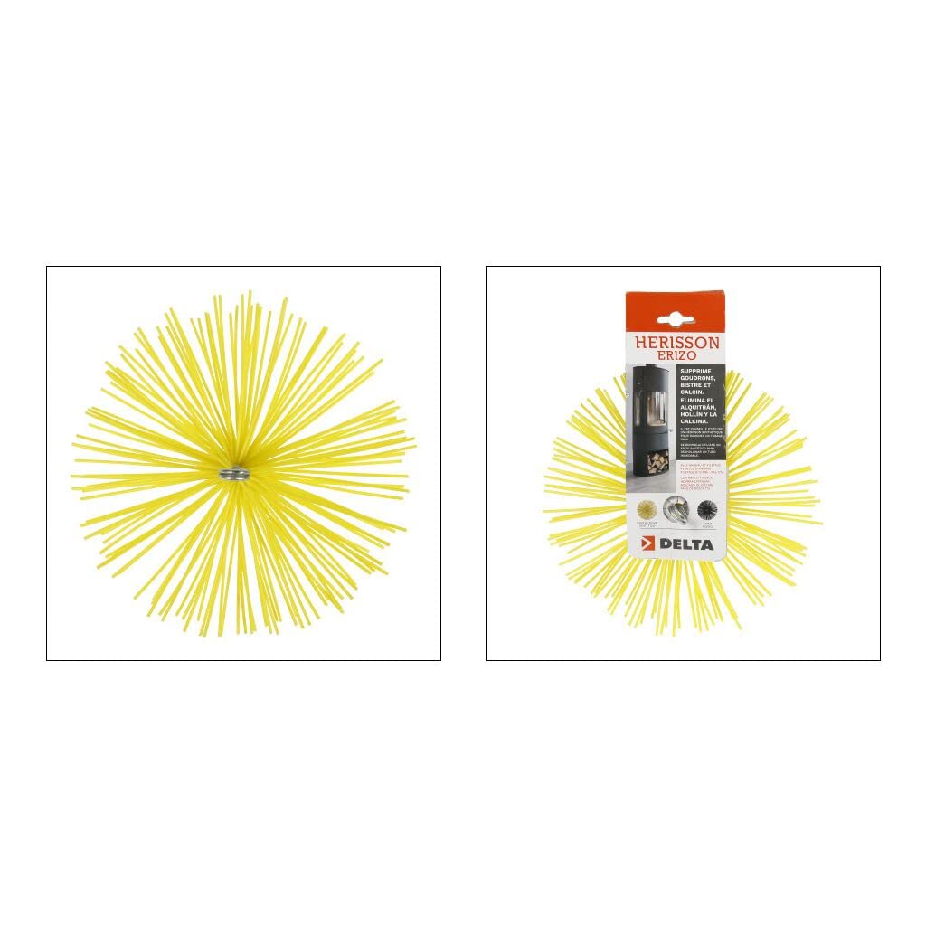 Brosse Cheminée M12 Hérisson de Ramonage Ø250 mm Nettoyage Conduit Poêle Élimine Suie Bistre Goudron