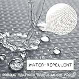 Boho Gray Shower Curtain Sets Modern Bohemian Chic Shower Curtain Set for Bath with 12 Hooks Chevron Shower Curtain Geometric Tribal Tassels Gray Shower Curtain Water Repellent 72x78 Inch Thumb #3