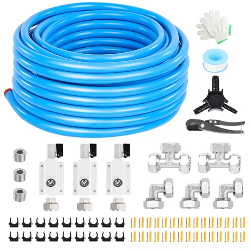 Compressed Air Line Kit 3/4" x 100FT, HDPE-Aluminum Pipes