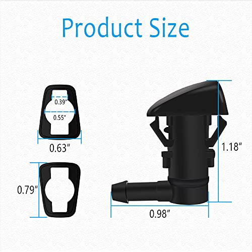 Dwarfoo QP5103 2 Pcs Front Windshield Washer Nozzles, Front Windshield Washer Nozzle Wiper Spray Kit Suitable thumb #1