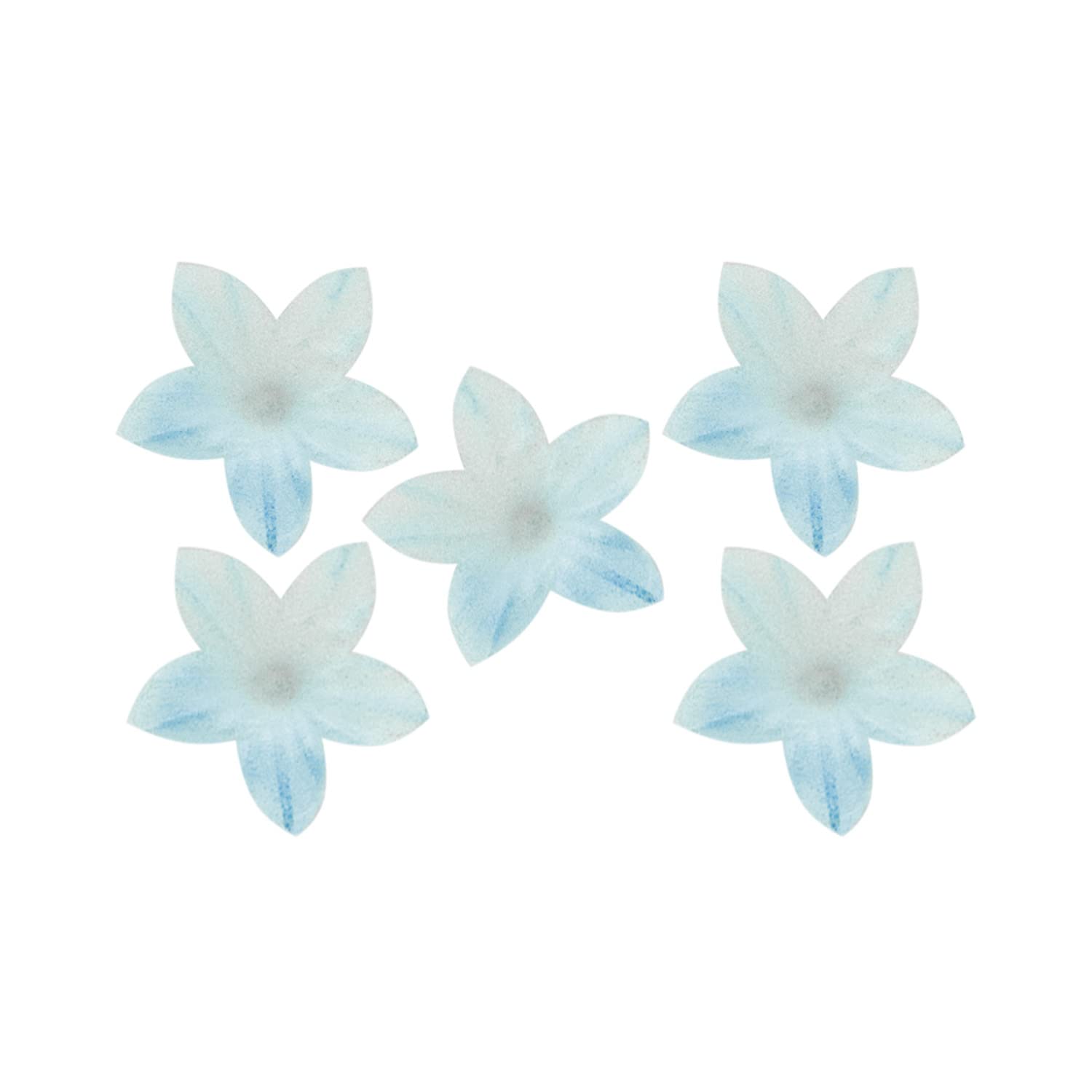 dekora - 400 Mini Flores comestibles para tartas de Oblea, 2 cm, sin azúcar, sin gluten, sin lactosa, Decoración para Tarta de Cumpleaños, Bodas, Gender Reveal, Baby shower y Bautizo