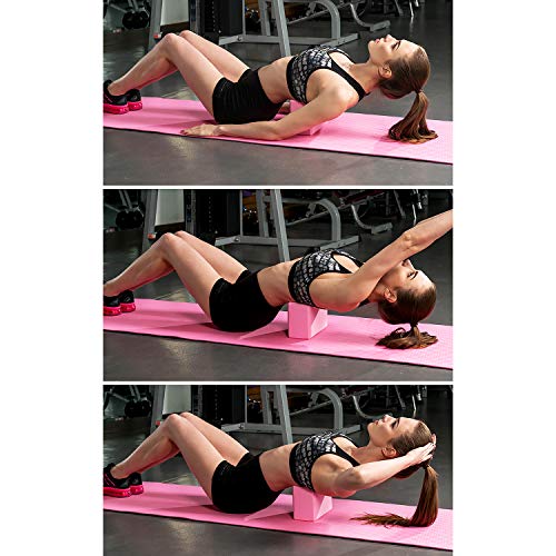Yoga Blocks 2 Pack for Women Home Yoga Beginners Practices Class Studio Accessories,Pilates, Meditation,High Density EVA Non-Slip Surface Soft and Light (Rose Pink) - Thumbnail 5