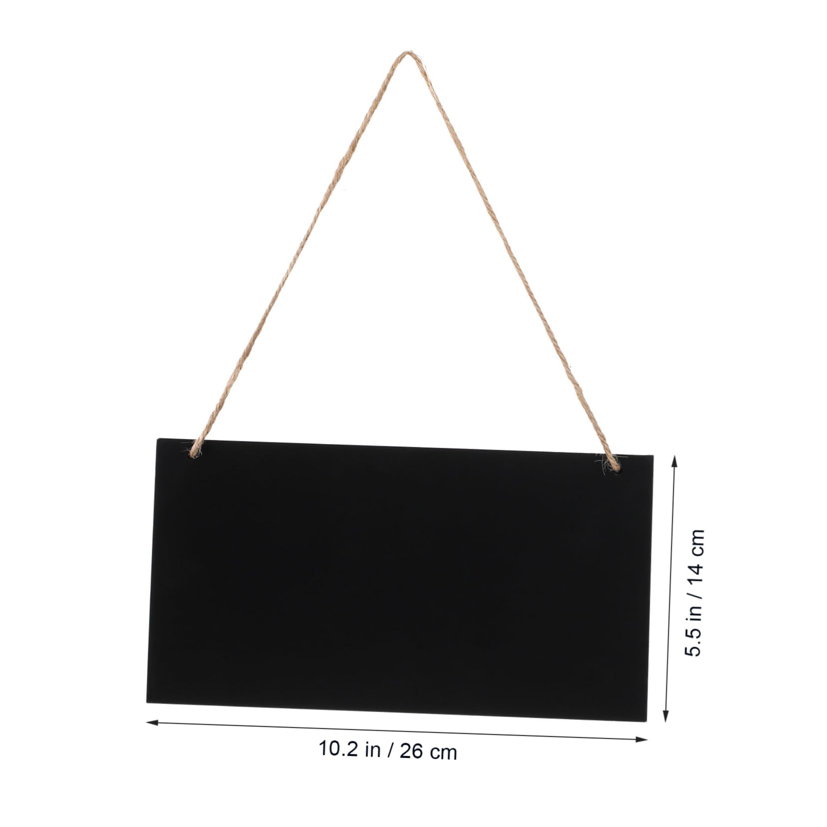 Lavagna Cancellabile per Messaggi 26x14 Cm in Mdf Corda da Appendere, Lavagnetta Sospesa per Esposizione e Comunicazione in Ufficio e Scuola