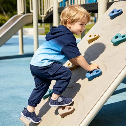 Image of FEETCITY Baby Boys Girls First Walking Shoes Infant Sneakers Crib Shoes Breathable Lightweight Slip On Shoes