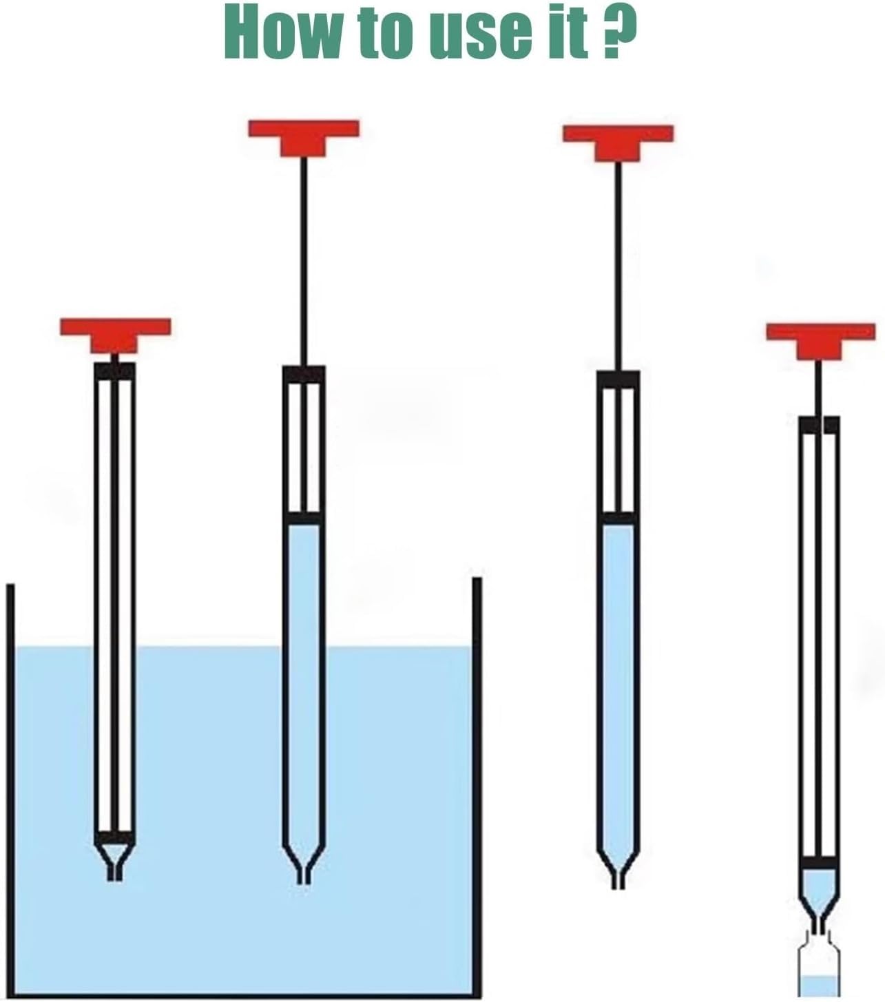 Deep Water Oil Probenahme Tube, Edelstahl Flüssigkeitsprobenpler mit Skala, 1,6 bis 1,5 m Länge, 170 ml Kapazität für Tanks und Reservoirs