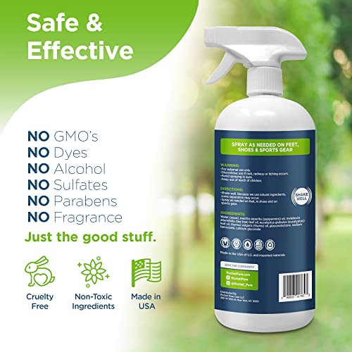 Rocket Pure Natural Shoe Deodorizer Spray Bundle - Foot Spray Odor Eliminator Spray, Shoe Spray Deodorizer, Shoe Odor Eliminator Spray, Gear Spray (Mint 32Oz, Lemon 32Oz) #TOP6