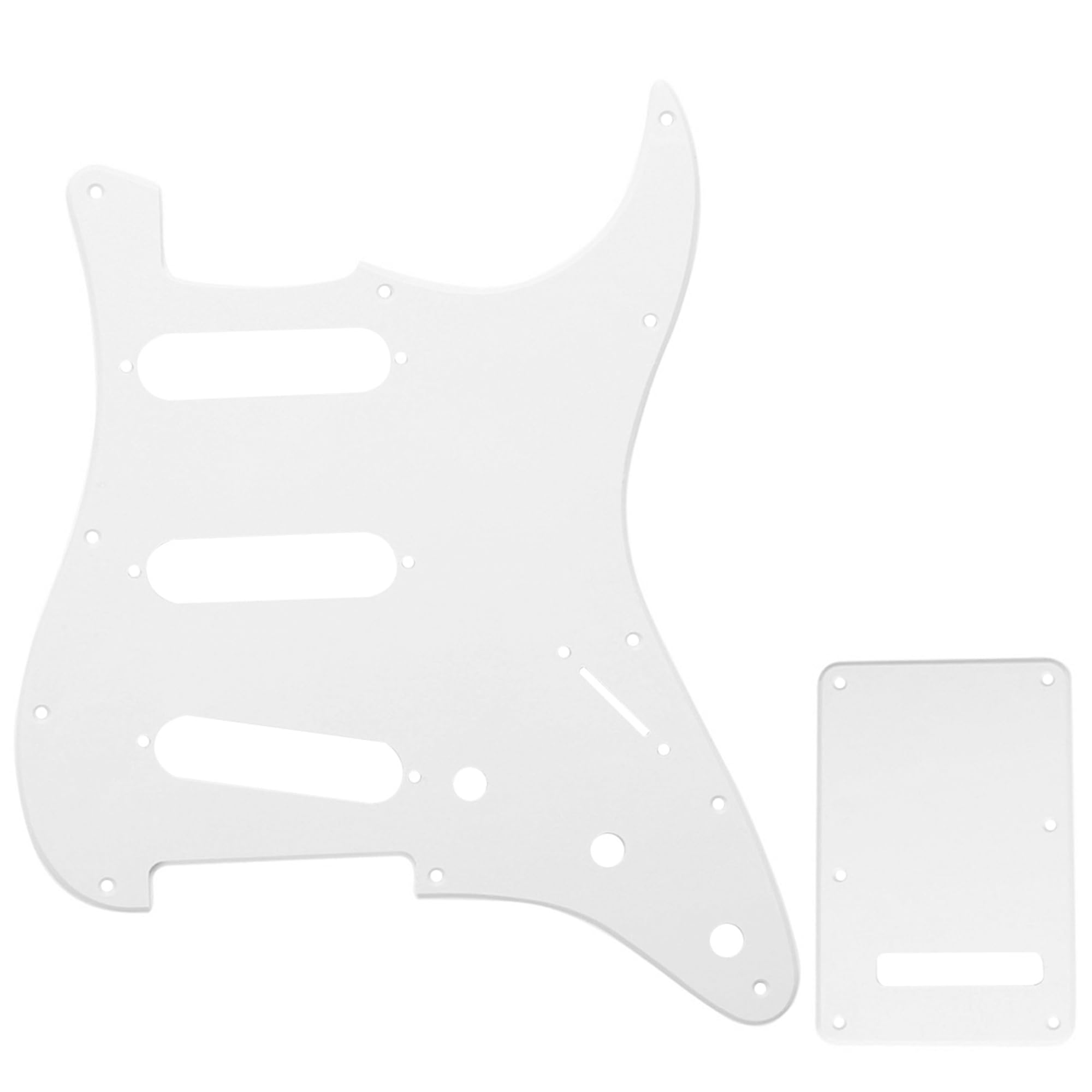 Musiclily Pro 11 Hole Single Humbucker Strat Pickguard - 4Ply Black Pearl For Tom Delonge Style