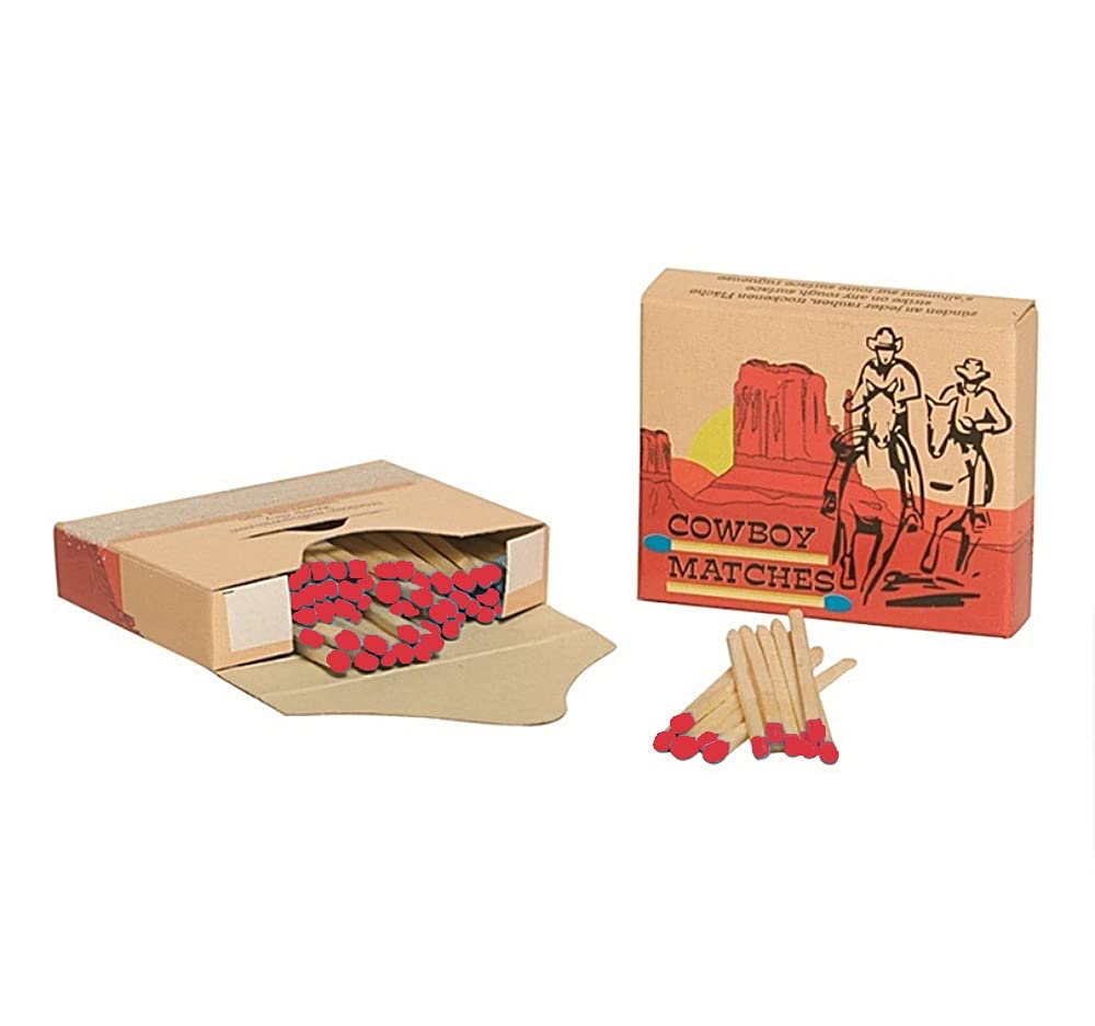 Überallzünder 'Cowboy Matches' - 10 Päckchen à 100 Stück, Vielseitig einsetzbar