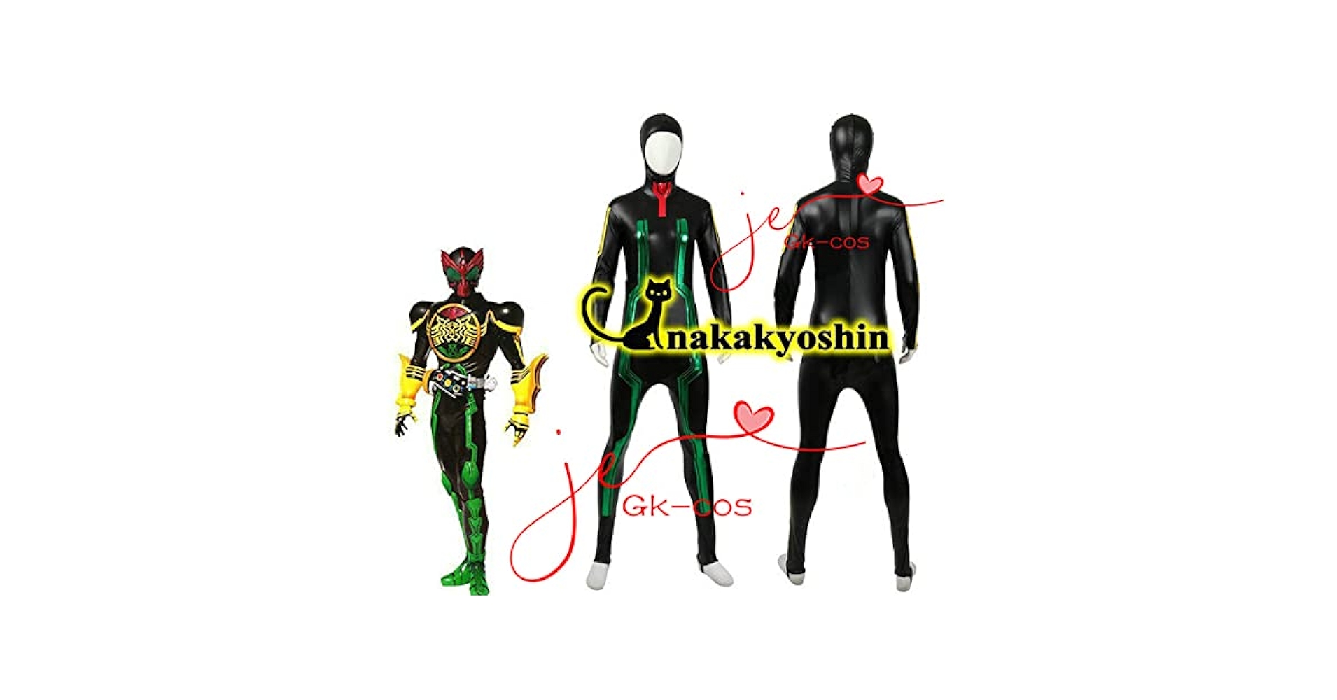 仮面ライダーオーズ　特撮仕様コスプレ衣装一体式　複眼発光モデル 仮面ライダーオーズ 特撮仕様コスプレ衣装一体式 複眼発光モデル